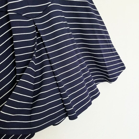 Theory Say I Dress 6 Navy and White Zip Front Nautical Drop Waist Preppy $275 - Picture 10 of 14